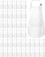 Vista 11 de 30 delantales para niños, delantales ajustables a granel, con bolsillos, para cocinar, pintar, hornear (10 colores, L)