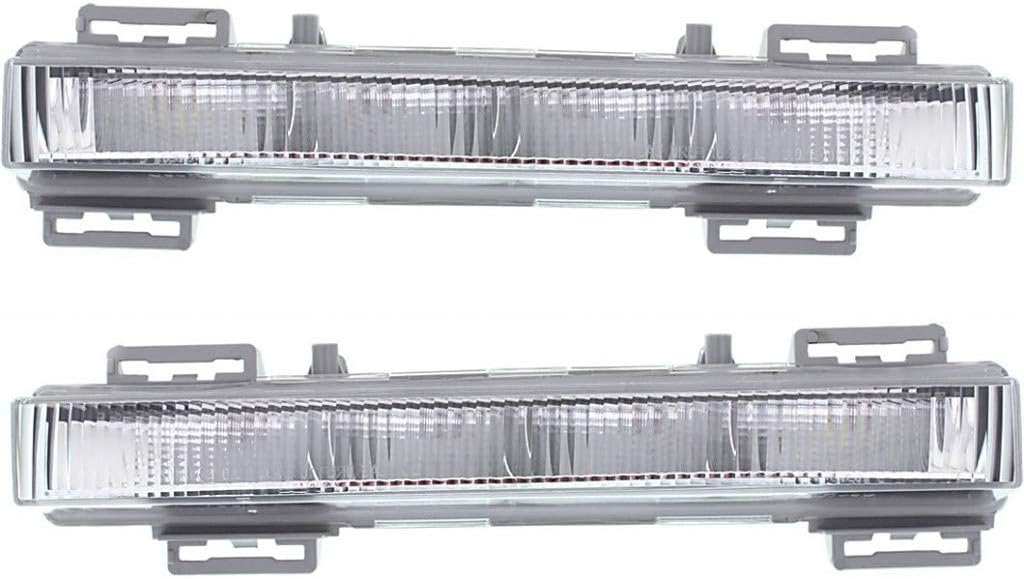 CarLights360 For Mercedes-Benz ML350 Day Time Running Light 2012-2015 Driver Side | w/Bulbs | LED | MB2562103 | 204 906 54 01