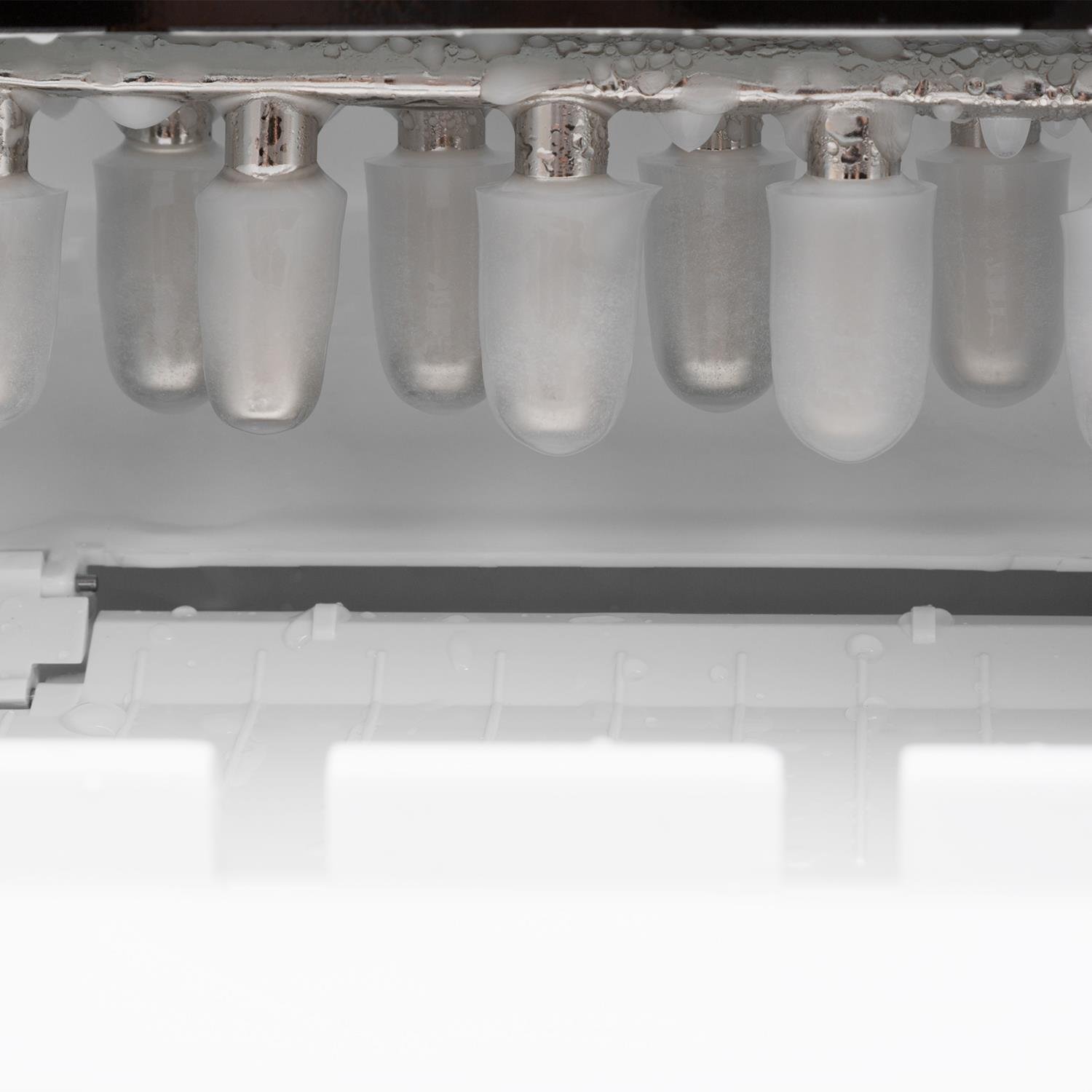 Klarstein Mr.Silver-Frost - Máquina para hacer hielo, color plateado