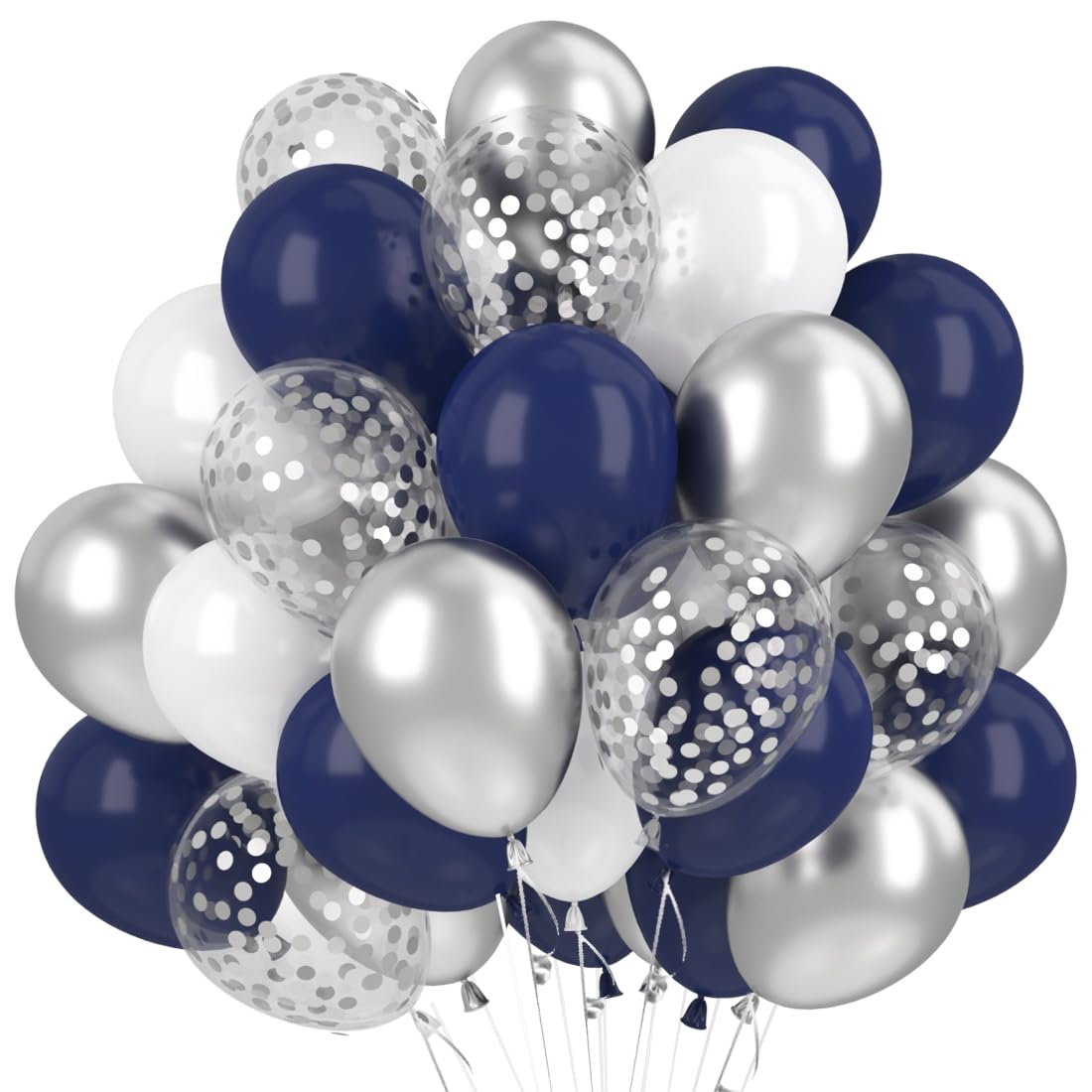 Confettis Bleus Et Argentés 60g - Pour Mariage, Anniversaire, Décoration De Table - Lot De 60g