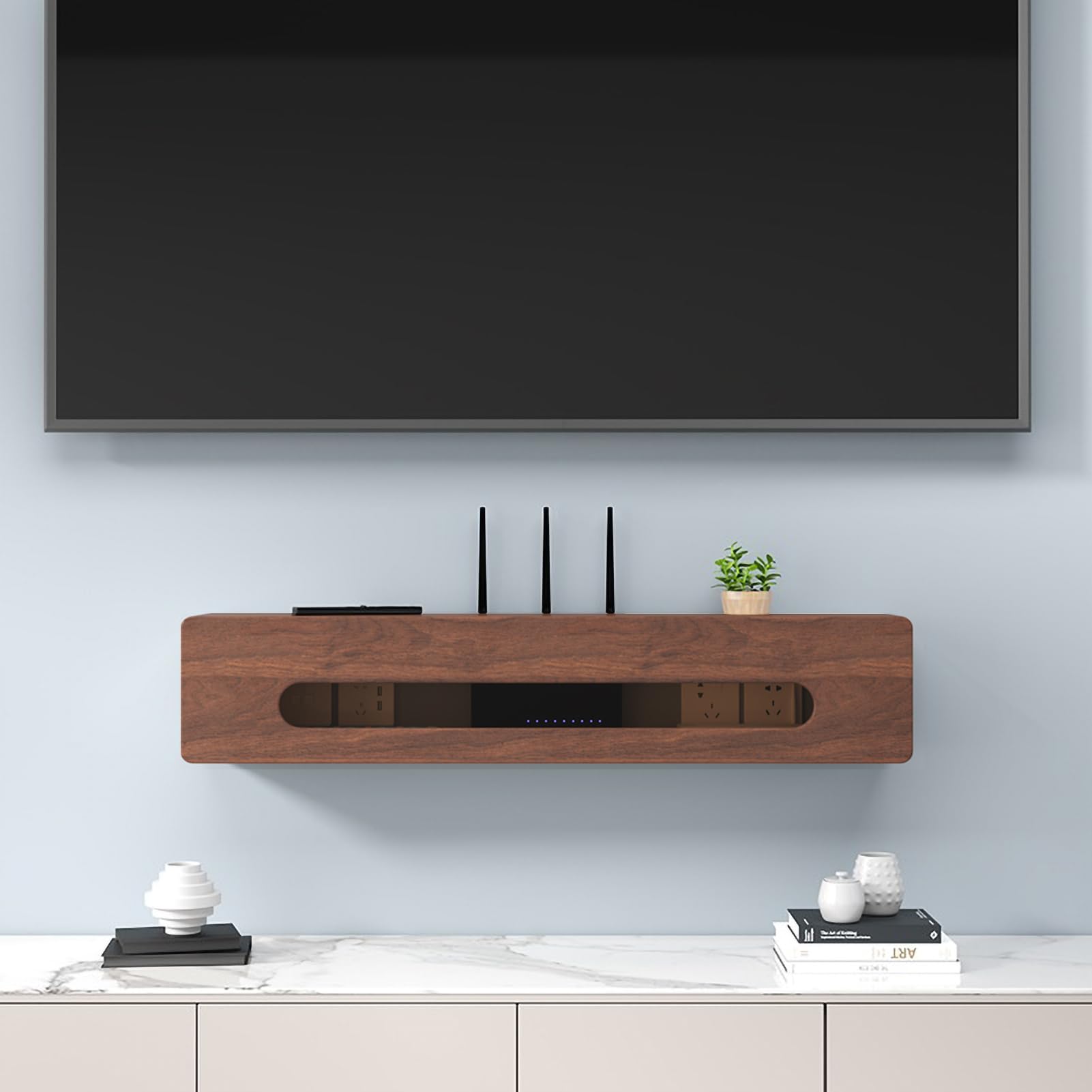 Cache de boîte WiFi mural pour éliminer les fils de routeur apparents
