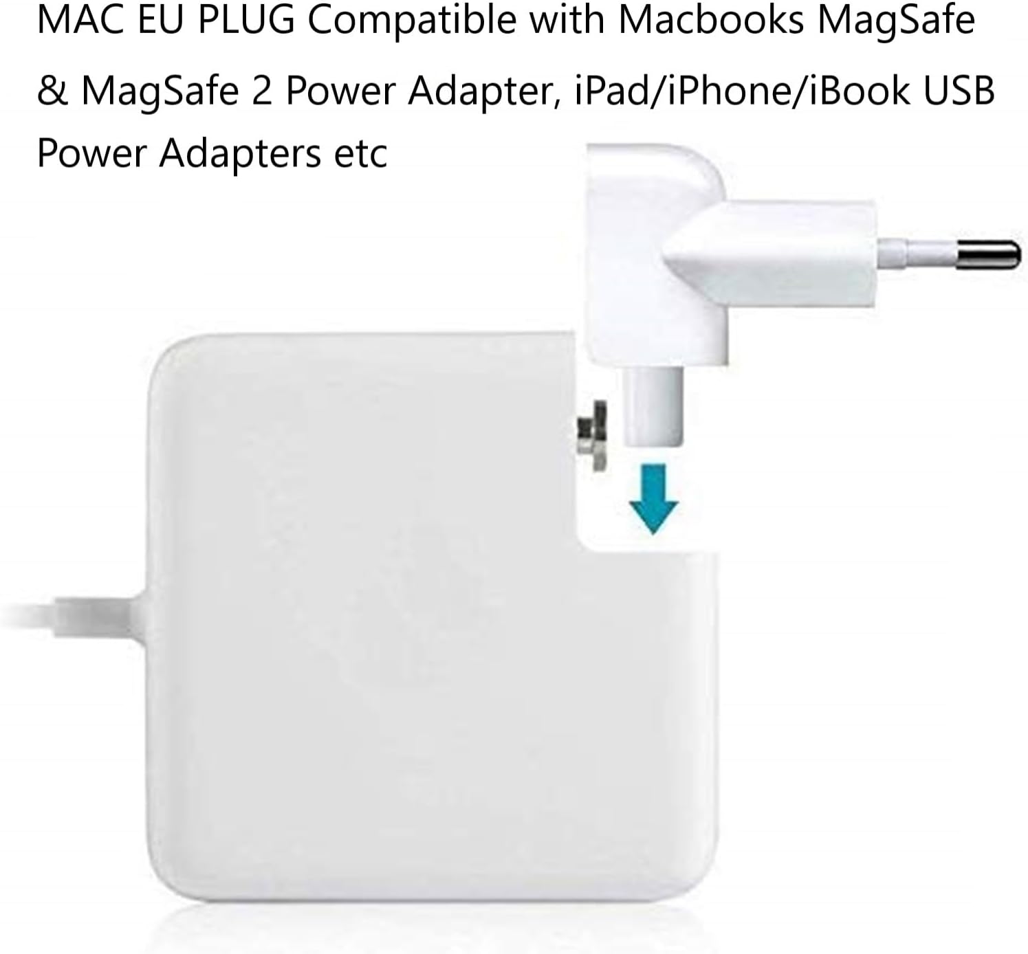 DuckHead Mac European Plug Adapter for MacBook Power Adapter Brick image 2