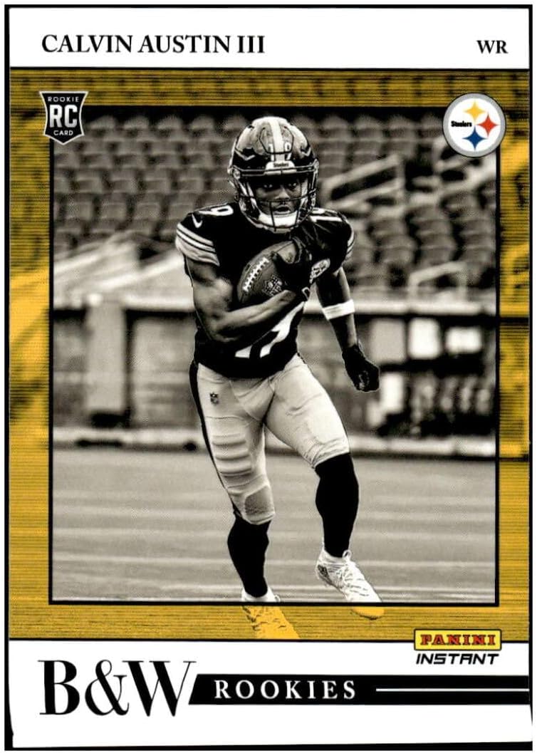 CALVIN AUSTIN II RC 2022 Panini Instant Black & White ROOKIE /649#BW40 Steelers NM+-MT+ NFL Football