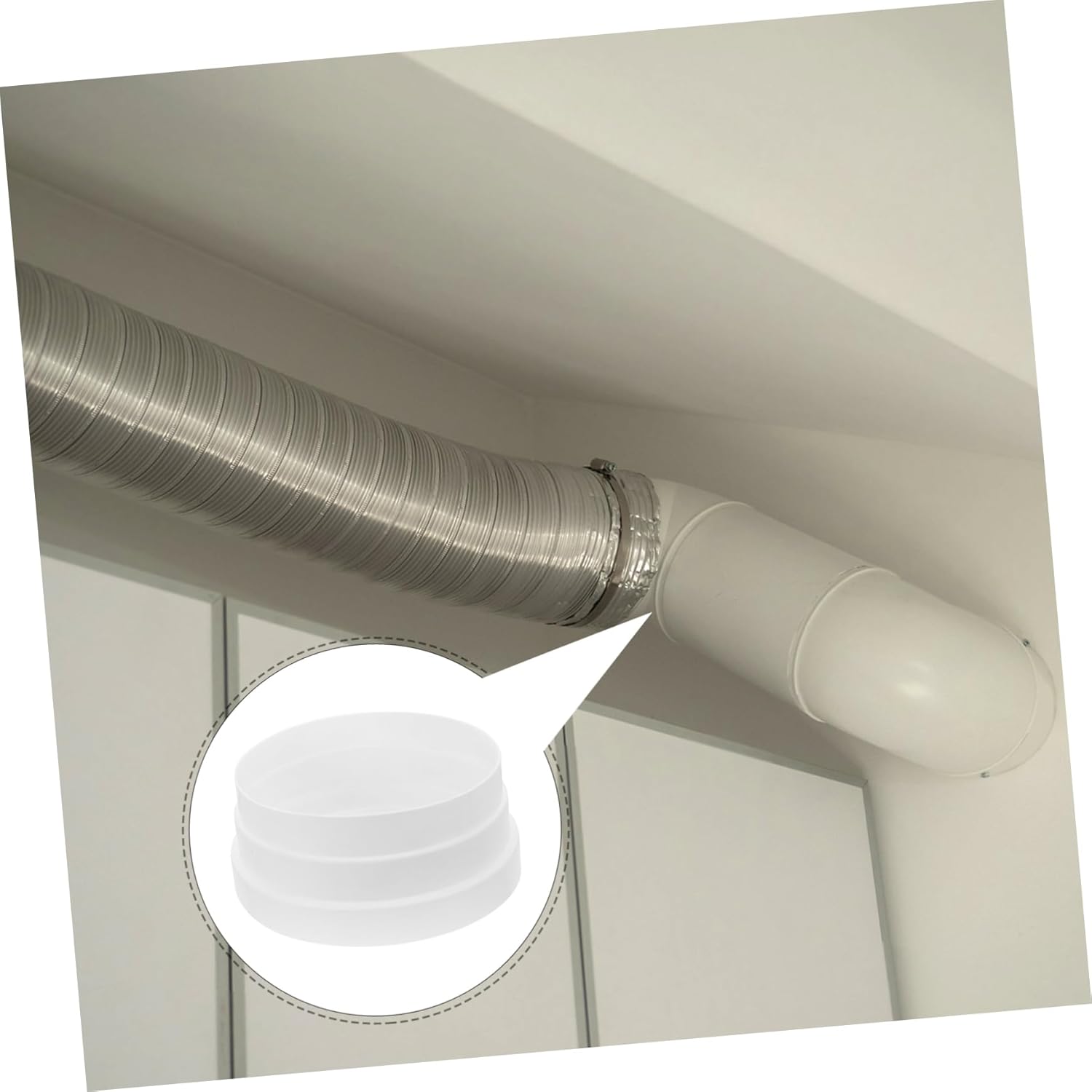 Gadpiparty 5pcs Duct Reducer Adapter for Kitchen Range Hoods Fitting for Ventilation Systems Leak Connection for Easy Installation