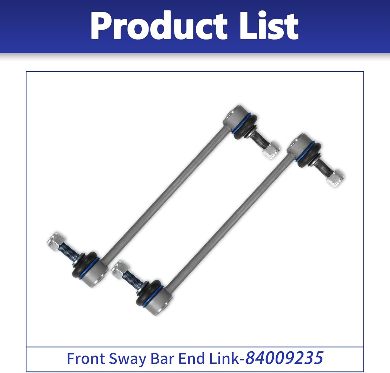 Sway Bar Link, MS508245, 2x Front Left & Right Stabilizer Bar Link, Compatible With 2016-2020 Cadillac CT6 3.0L 3.6L, 23403226 84009235