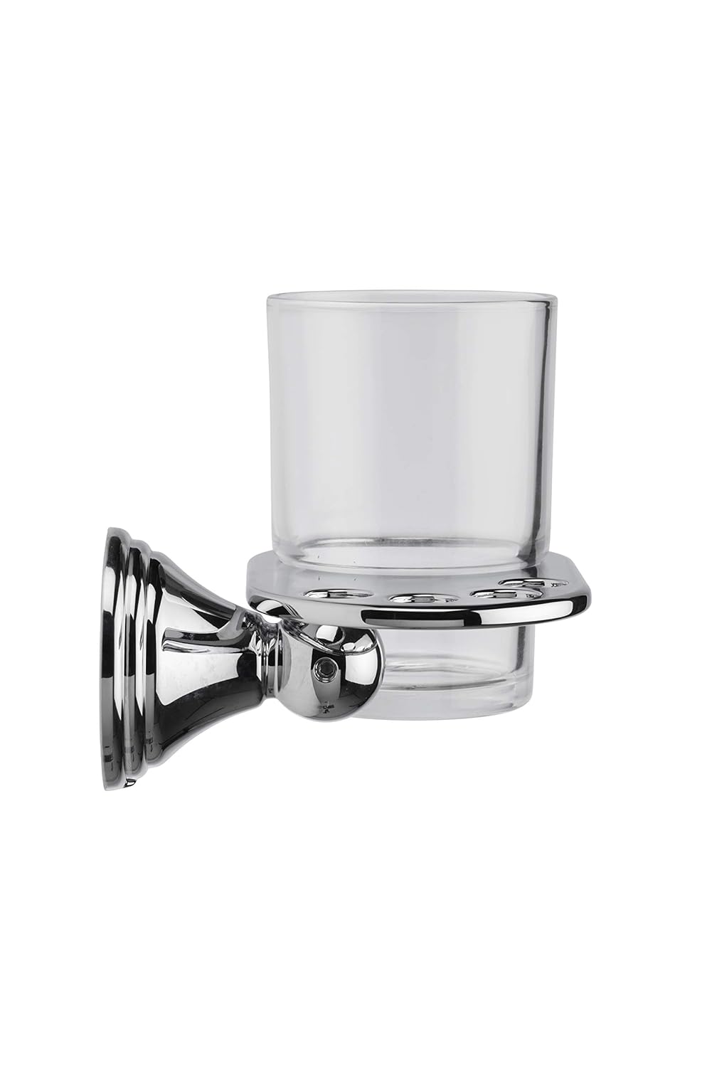 Croydex Westminster Chrome & Glass Toothbrush and Tumbler Holder