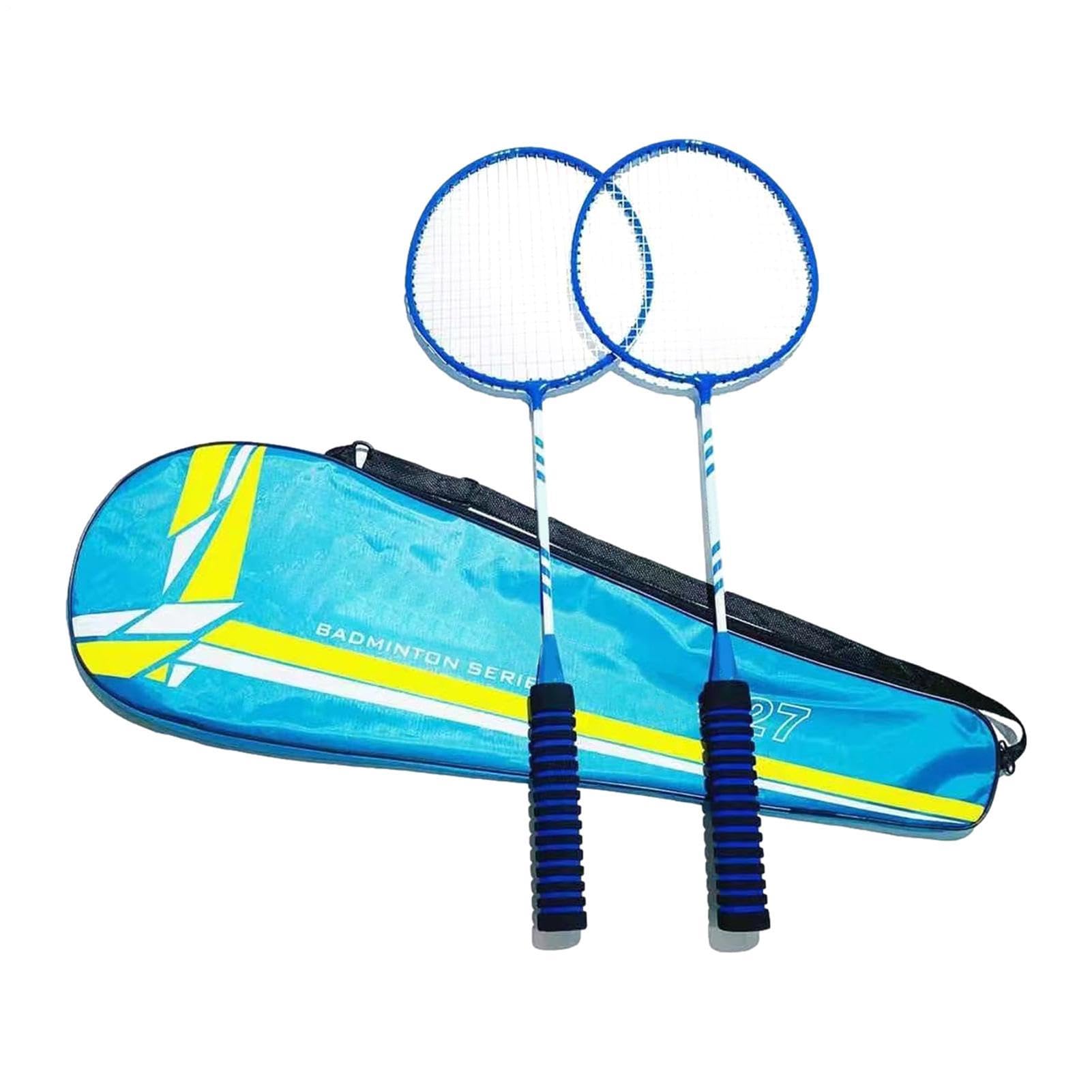 Racchetta da badminton | Set di ricambio per racchette da badminton | leggere a 2 giocatori | Racchette da badminton robuste antiscivolo per adulti e bambini, giochi all'aperto per famiglie