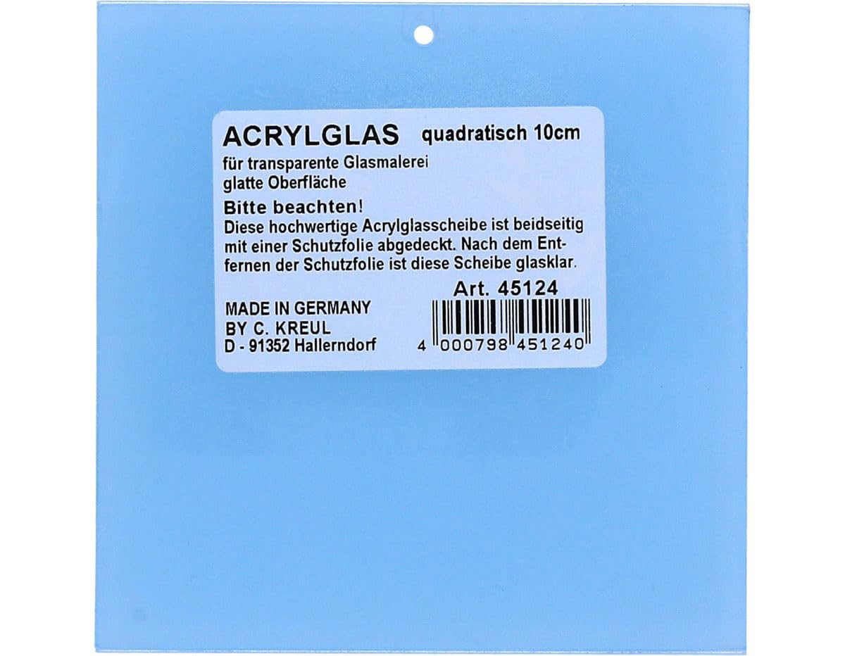 Verre acrylique KREUL 10 cm surface lisse pour peinture sur verre
