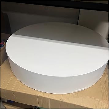Rygcrud Round Display Pedestal Stand, Cylinder Stage Platform for Bridal Store Show, Large Display Risers Base for Collection, Mannequin, Photography Props, Event DecorationWhite,50x30cm