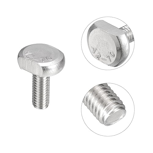 Miniatura 35 de uxcell Pernos de ranura en T, 20 piezas M5x16mm ranura en T Pernos deslizantes Pernos deslizantes 304 Tornillos en forma de T de acero inoxidable