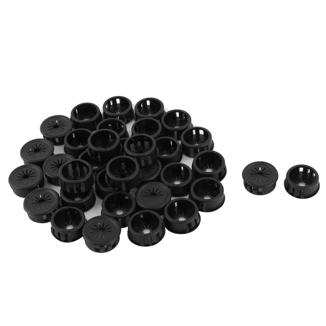 Aexit Cable Hose Cable Assemblies 21mm Mount Dia Snap in Webbed Bushing Harness Grommet Protect Power Cables 34 Pcs