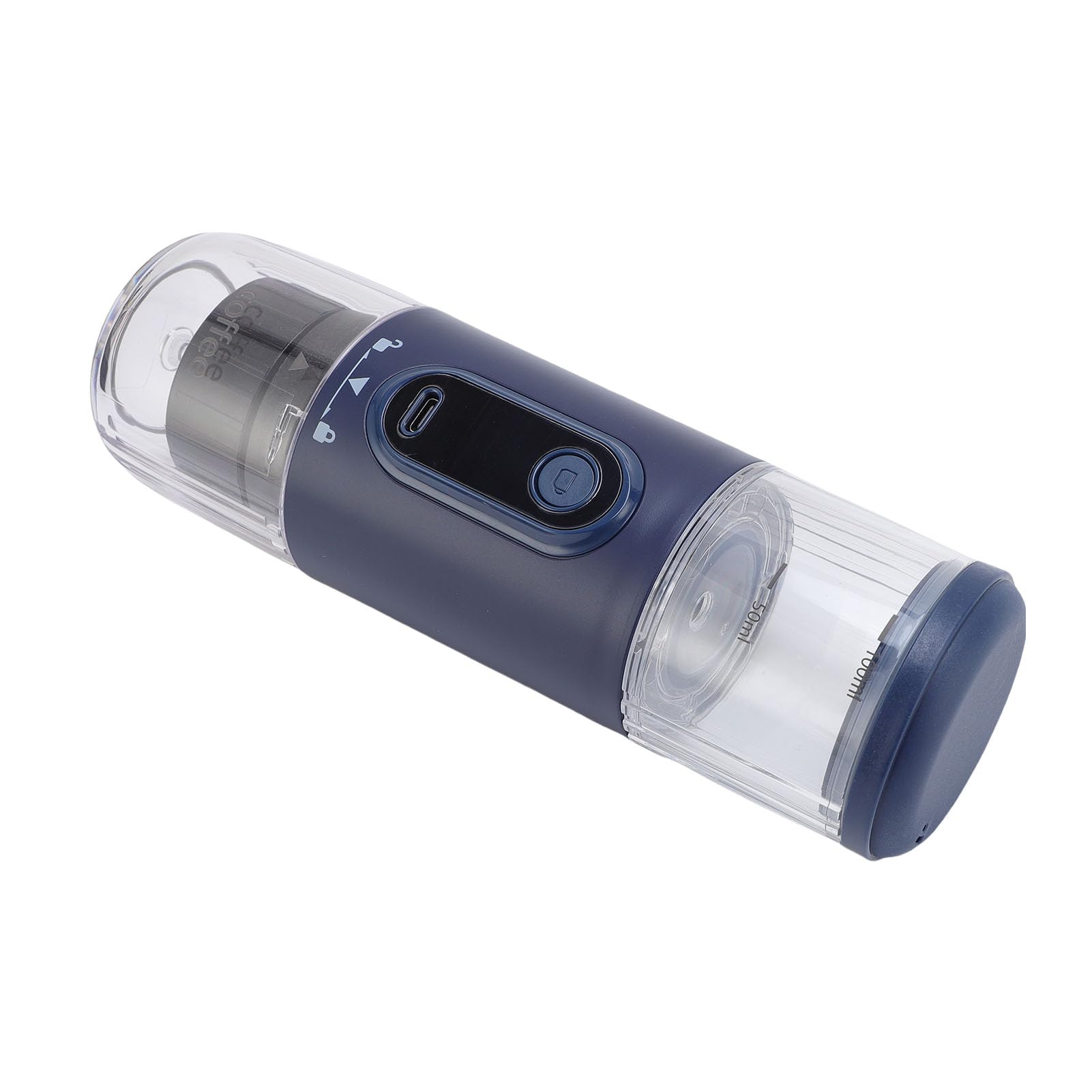 Cocoarm Macchina da caffè Portatile, Caffettiera da Viaggio in ABS con Batteria Ricaricabile da 2500 MAh, Compatibile con Capsule e caffè Macinato, Serbatoio da 100 Ml per Campeggio, Auto, (blu navy)