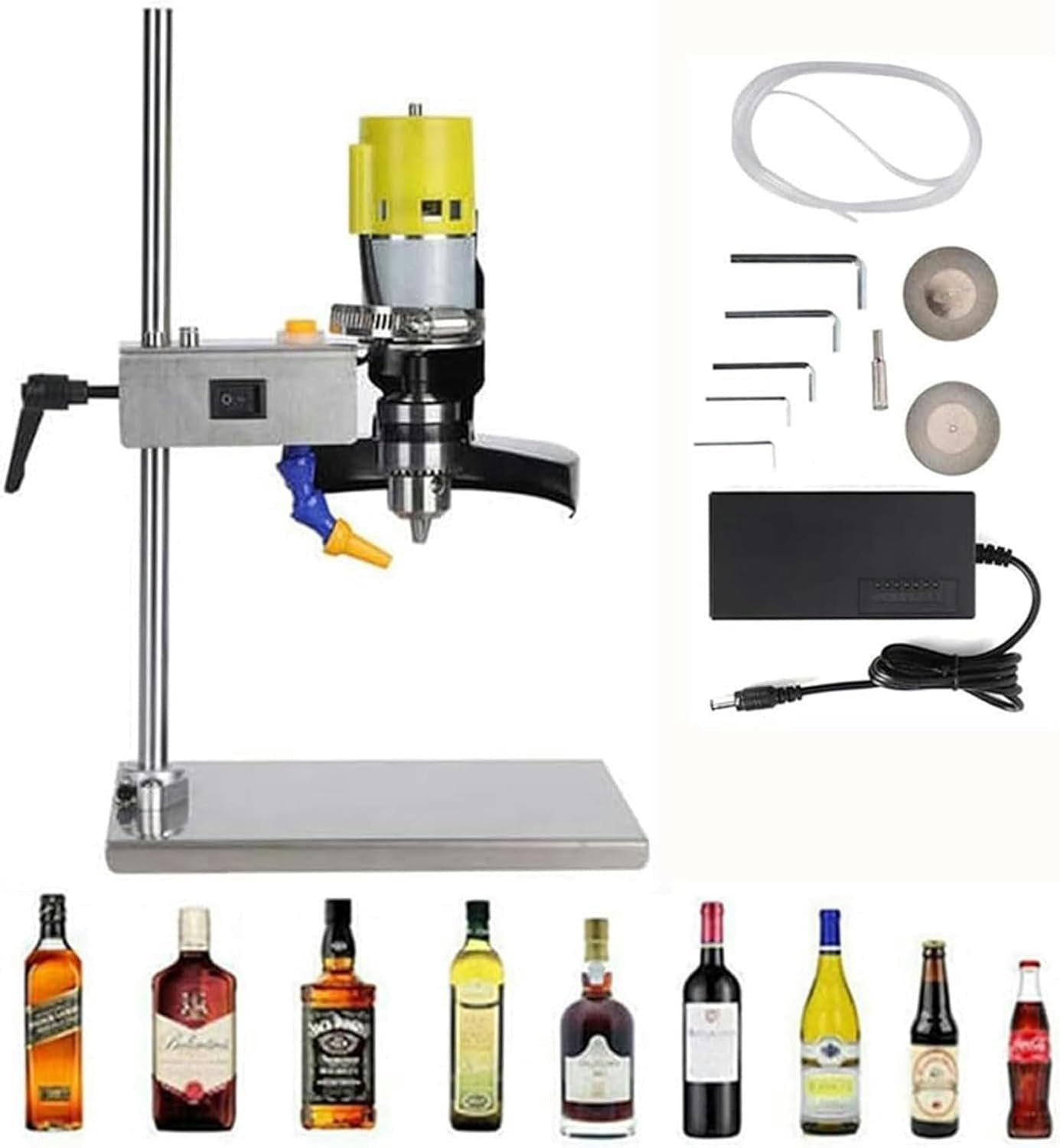 Elektrische flessensnijderset, 200W flessensnijmachine, glassnijder voor Doe-het-zelfflessen, keramiek, klei