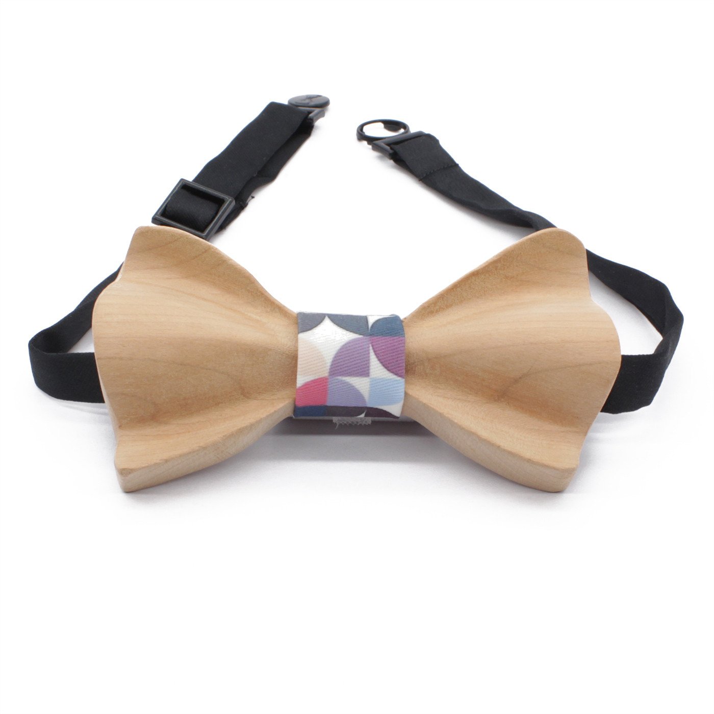 Classic Men's Wooden Bow Tie Handmade Wood Bowtie with Gift Box (Adjustable)
