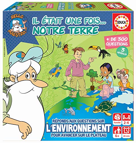 Educa Borrás 18162 Mini Game "It was once...Our Earth Socité" Assorted Colours, Varié, Medium