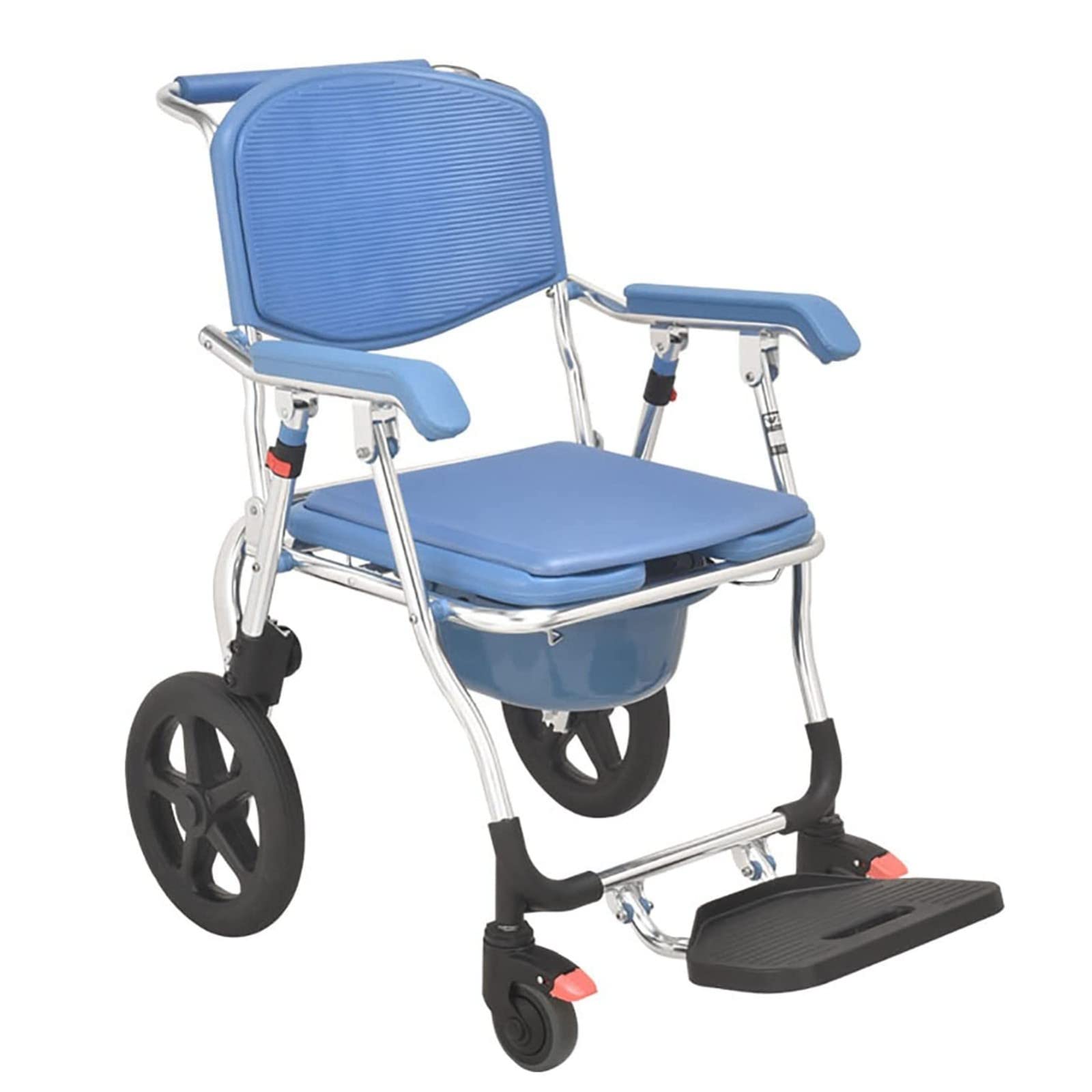 Buy Bedside Commode Folding Shower Chair Portable with Wheels and
