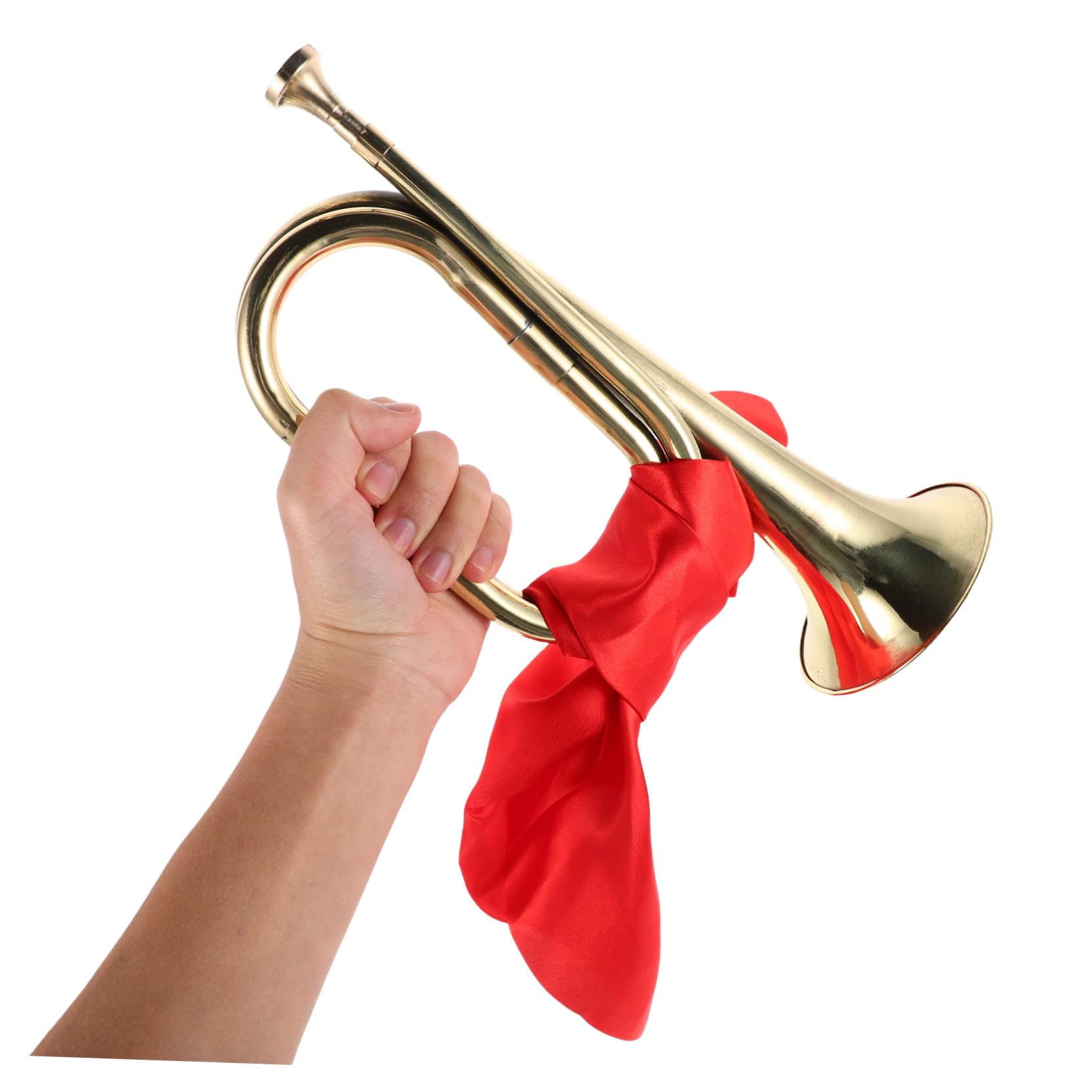 Trompete und Signalhorn aus Messing mit Austauschbarem Mundstück Klarer Klang und Einfach zu Lernen für Schüler und Musikkapellen