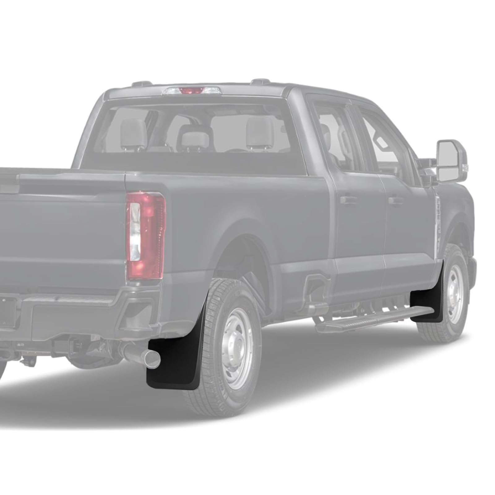 Kiwi Master No Drill Mud Flaps for 2017-2026 Ford F-250/ F-350 w/o Fender | (with Single Rear Wheels), Heavy Duty Mud Guards, Front &amp; Rear Splash Guards, 4 Pcs Set