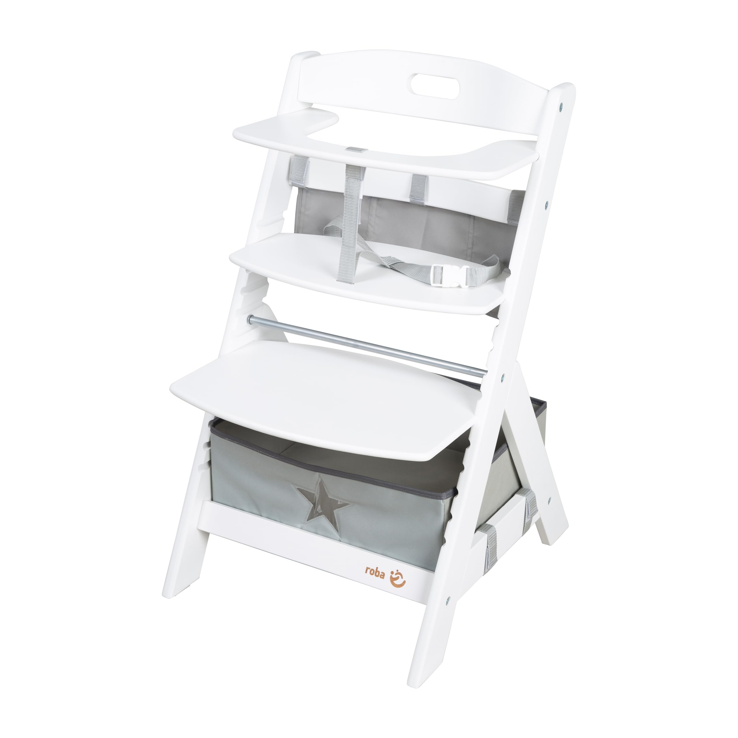 roba Trona para Bebé Liv Up Incl. Organizador de Trona – Trona Infantil de Madera Certificada FSC – Desde 6 Meses – Hasta 70 kg – Blanco