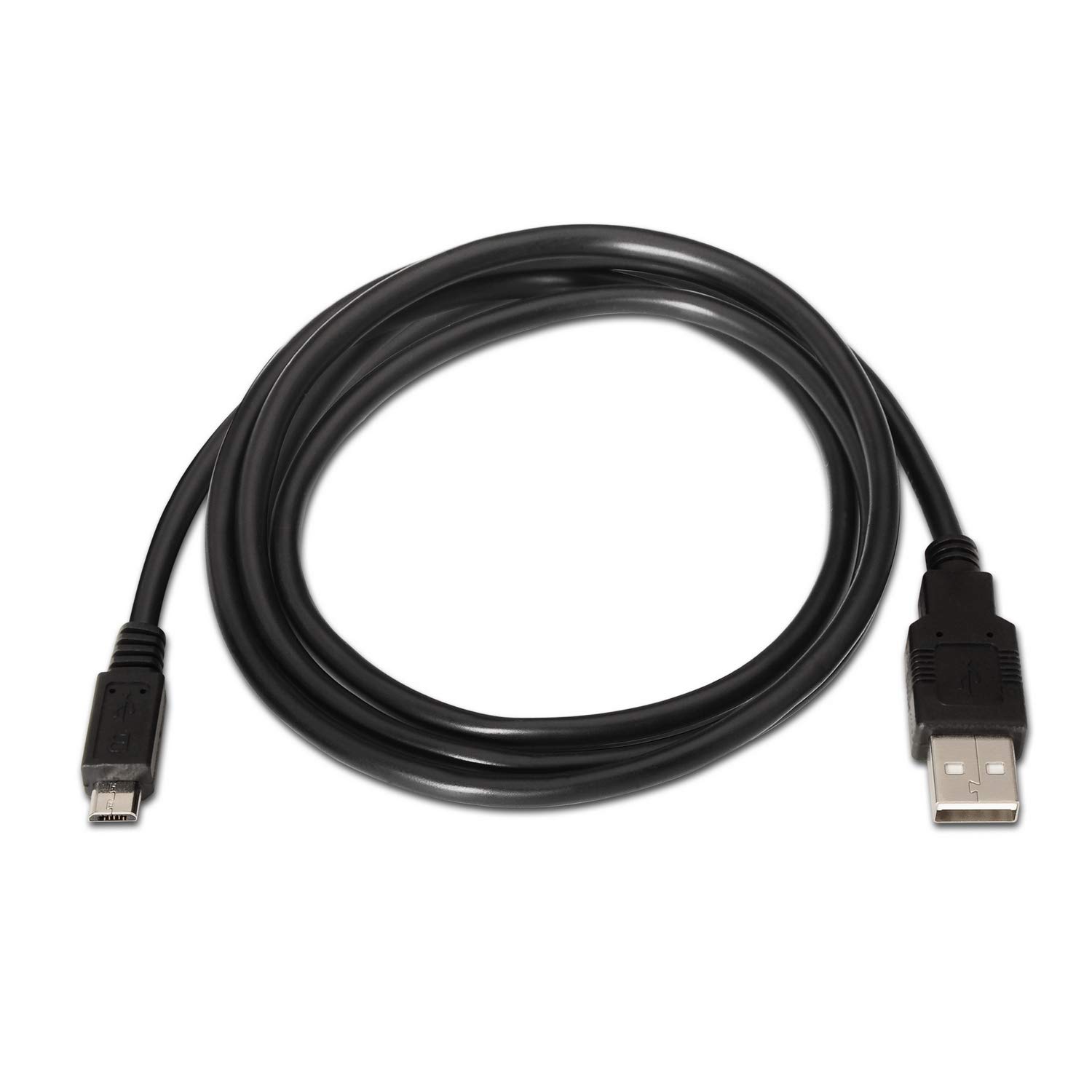 AISENS A101-0028 - Cable USB 2.0 DE 1.8 m para Móviles, Color Negro