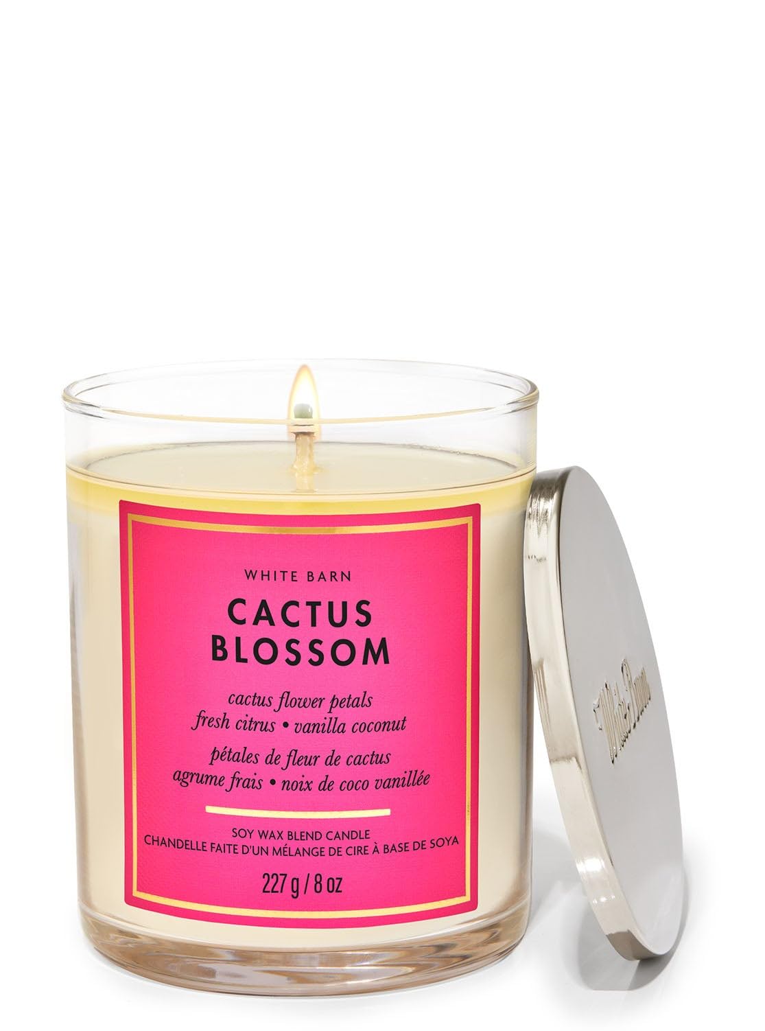 White Barn Cactus Blossom Single Wick Scented Candle, 227g, Fresh Citrus and Vanilla Coconut-image-28