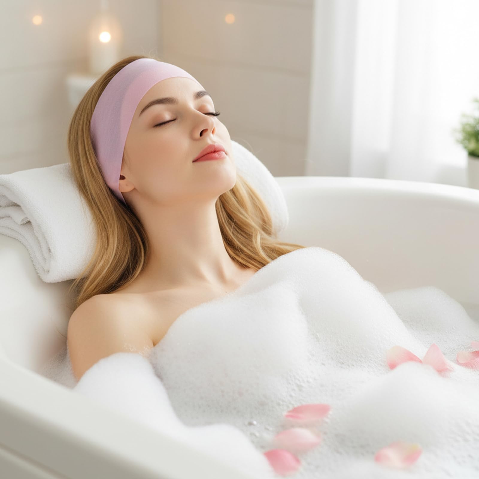 50 sztuk jednorazowych opasek na czoło, do kosmetyków, jednorazowych opasek na głowę, SPA, do pielęgnacji skóry, makijażu, salonów kosmetycznych i zabiegów kosmetycznych w domu