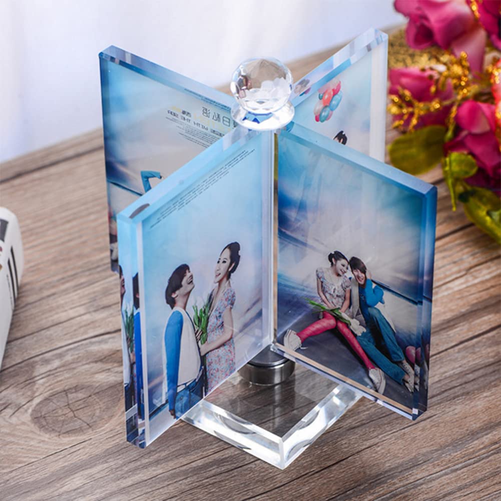 青と透明ガラスのフォトフレーム 青と透明ガラスのフォトフレーム