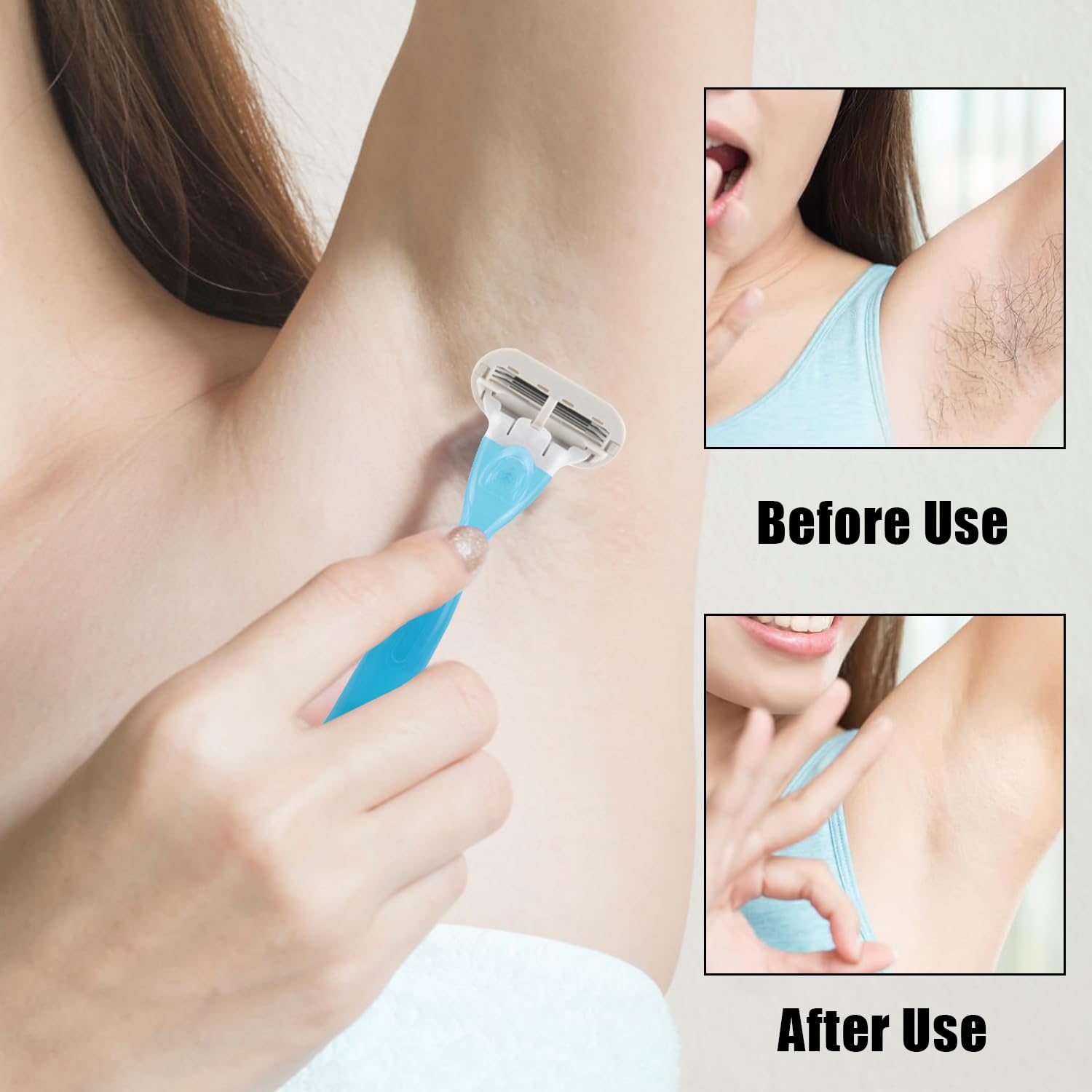 5 sztuk maszynek do golenia dla kobiet, jednorazowa maszynka do golenia Beauty, 3 ostrza dla kobiet, jednorazowe maszynki do golenia dla kobiet, wrażliwa jednorazowa maszynka do golenia