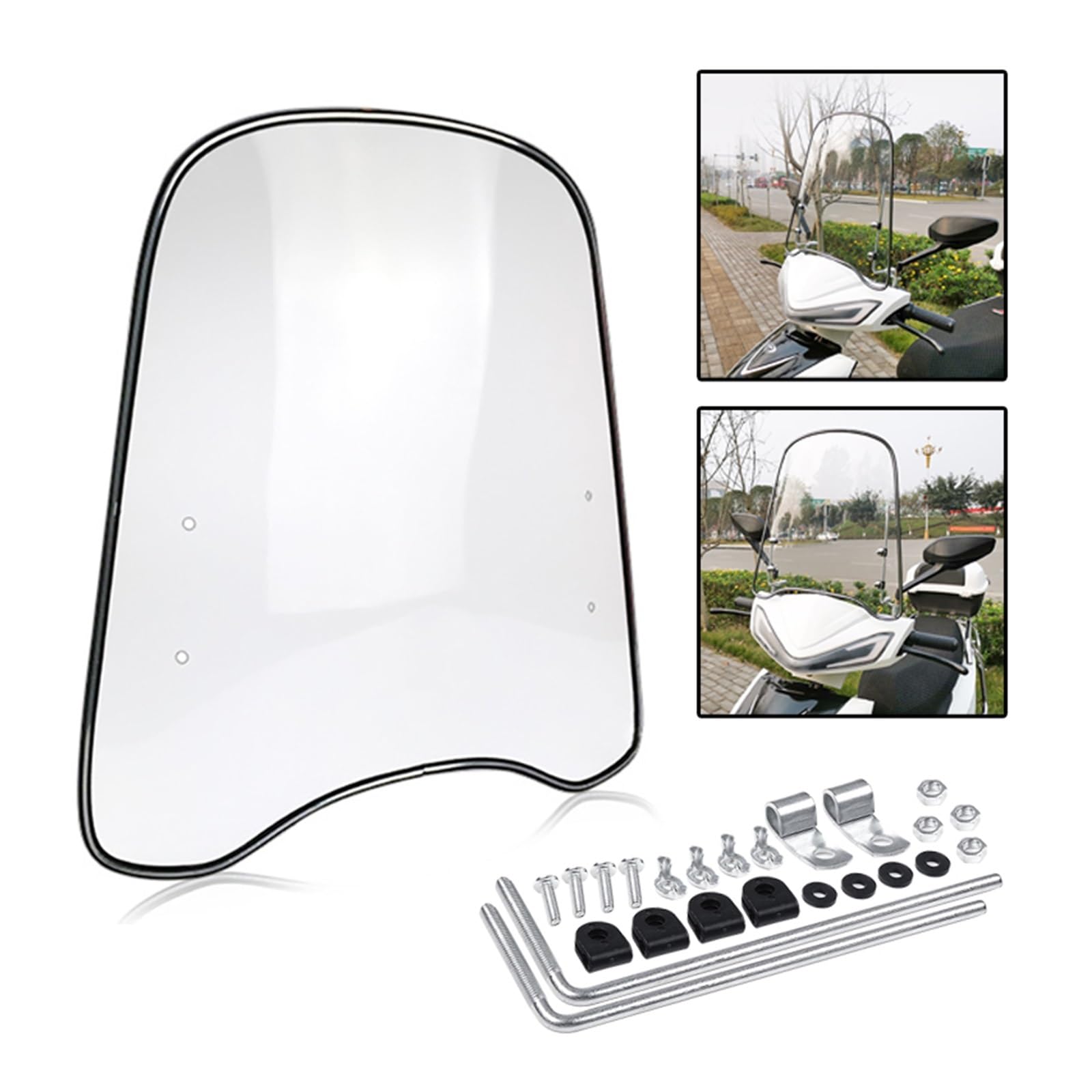 Deflettore Vento Parabrezza Per Moto Parabrezza Con Staffa Regolabile Visiera Per Schermo Antivento Spoiler Deflettore D'aria Parabrezza Cupolino