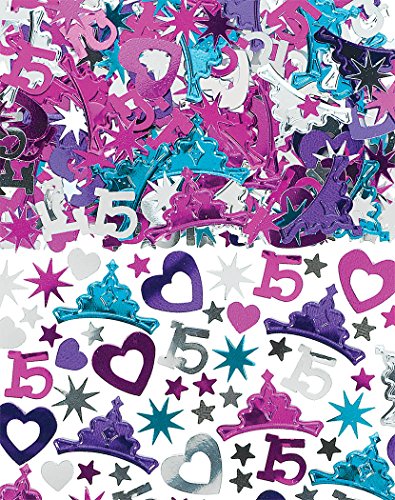 Confetti Mis Quince Años déco anniversaire thème 15 ans multicolore