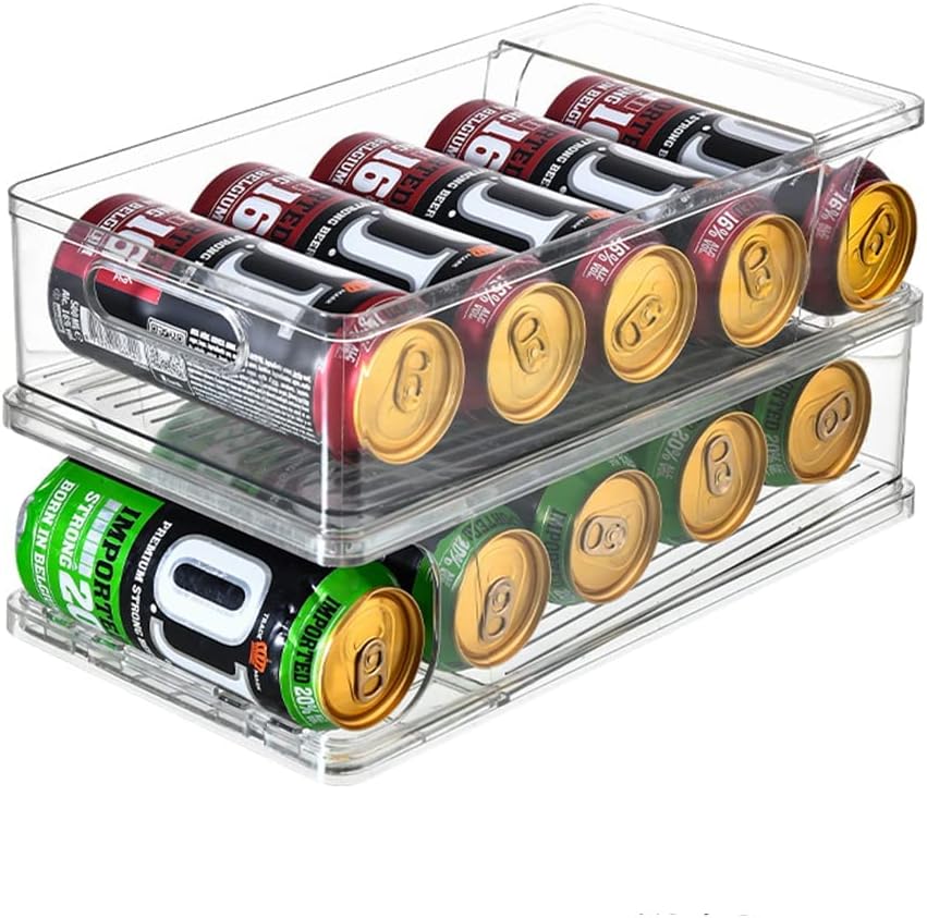 Xicennego 2Tier Large Stackable Soda Can Organizer for