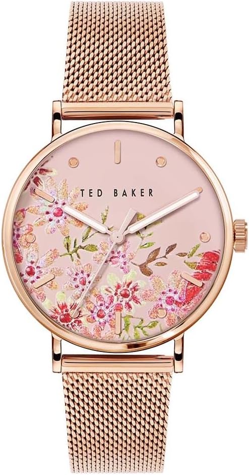 Ted Baker Phylipa Retro Rose Gold Mesh Band Watch (Model: BKPPHS2379I)