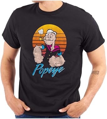 Popeye The Sailor Man Retro Sunset Graphic T Shirt Men or Women