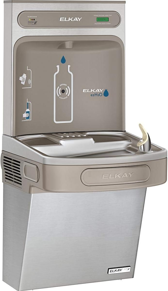 Elkay EZSG8WSSK EZH2O Bottle Filling Station and High Efficiency Water Cooler