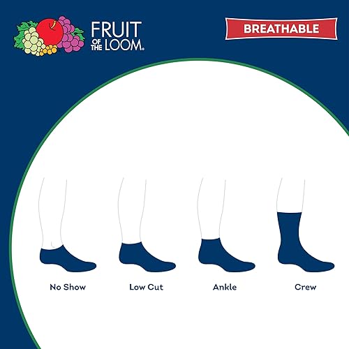 Miniatura 3 de Fruit of the Loom Calcetines tobilleros transpirables para hombre, Varios colores