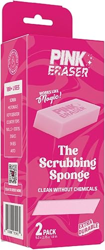 Pink Formula Borrador rosa: la esponja de limpieza definitiva, extra duradera, paquete de 2