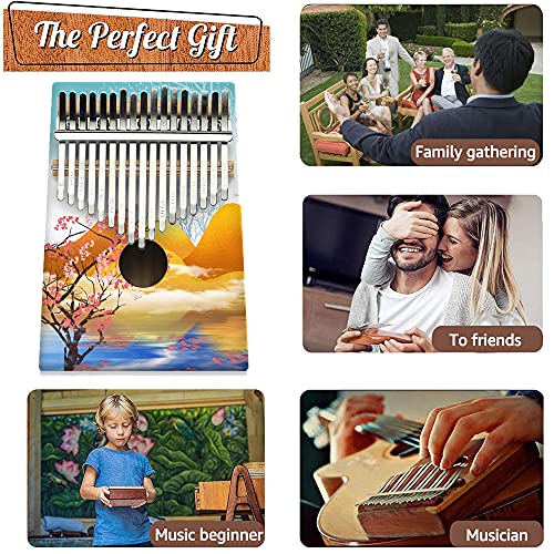 Hearda Kalimba 17 clés Instrument de Musique, Portable Pouce Piano Africain Marimba Style Rock 3D Kalimba Cadeau Kit… - Les Beatles, Paul McCartney, John Lennon, RIngo Starr, George Harrison Hearda Kalimba 17 clés Instrument de Musique, Portable Pouce Piano Africain Marimba Style Rock 3D Kalimba Cadeau Kit… – Image 8