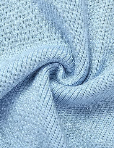 Image of ZESICA Women's 2026 Ribbed Knit Dress Long Sleeve Mock Neck Slim Fit Side Slit Fall Elegant Sweater Dresses