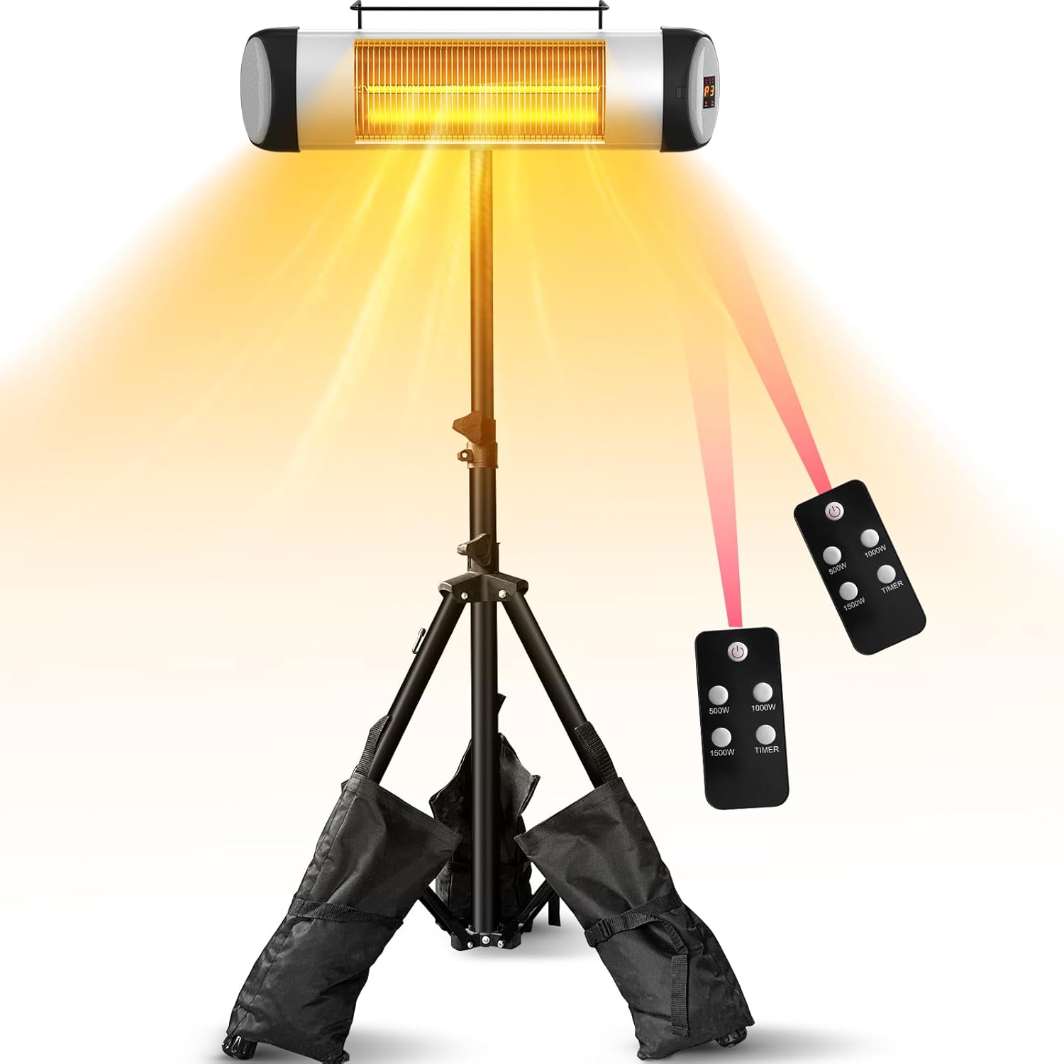 Vertical Outdoor Electric Patio Heater adjustable support