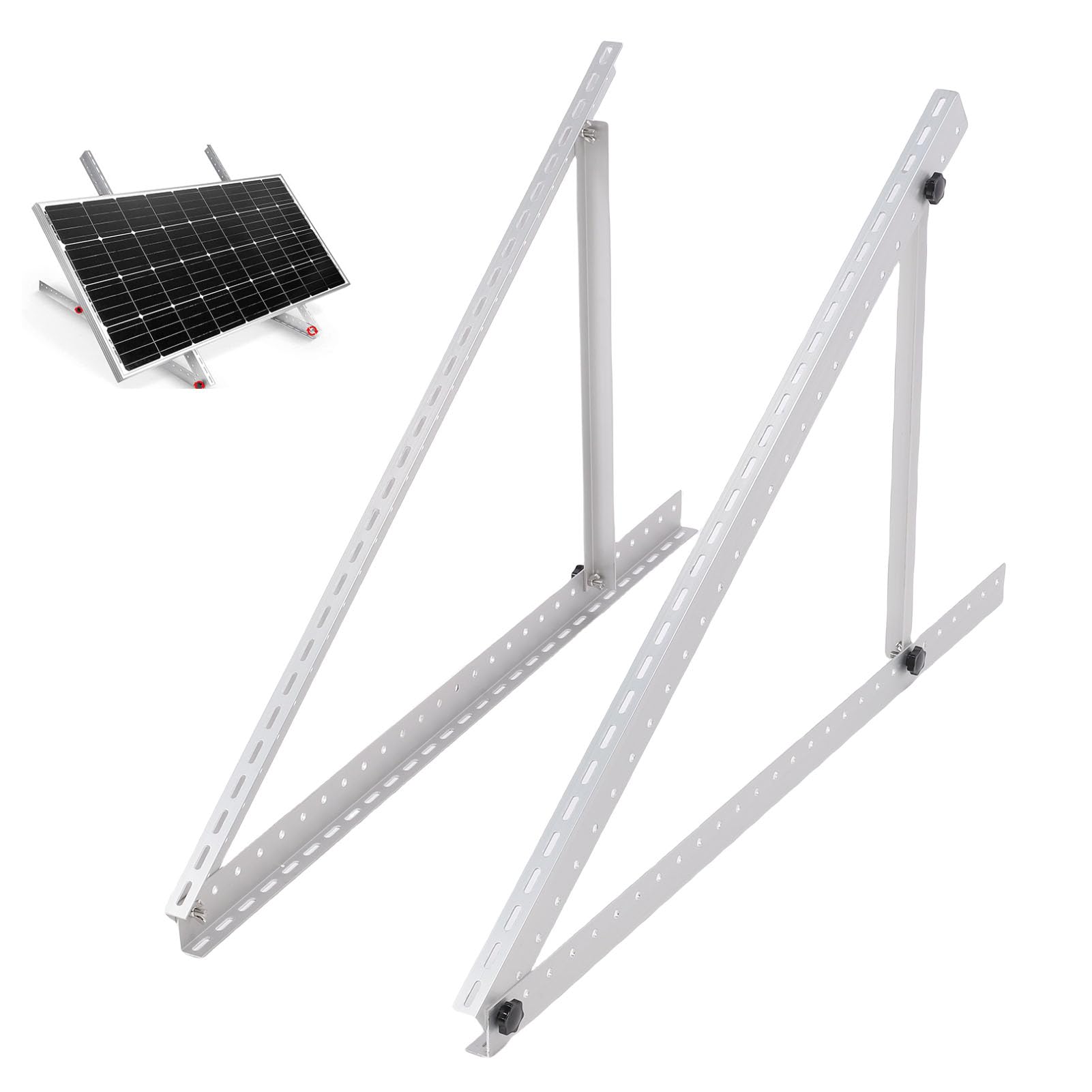 Installazione efficiente delle staffe di supporto di inclinazione del pannello solare regolabile per la lega di alluminio dell'yacht di RV del tetto a 41 pollici