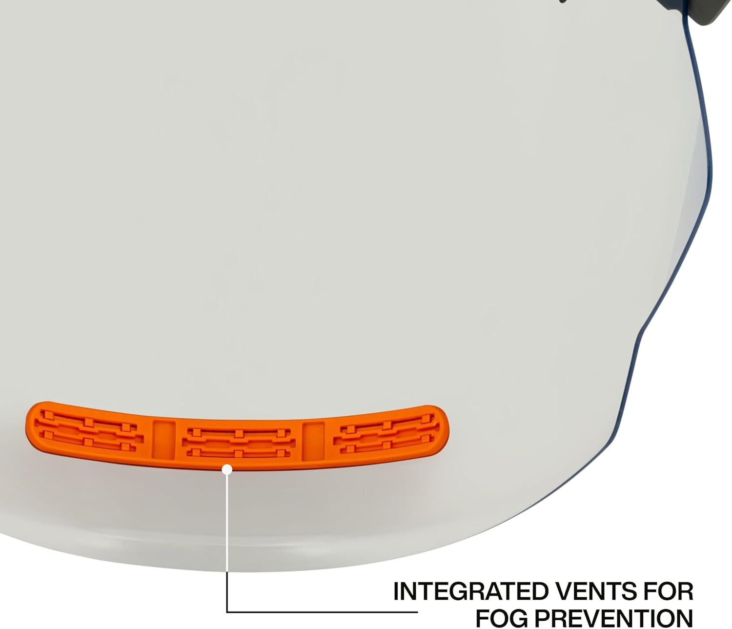 KLEIN TOOLS 03600 Arc Flash Face Shield, Made In USA, Full Brim Arc Rated Shield, ATPV 21 Cal/cm² Electrical PPE, Hard Hat Accessory