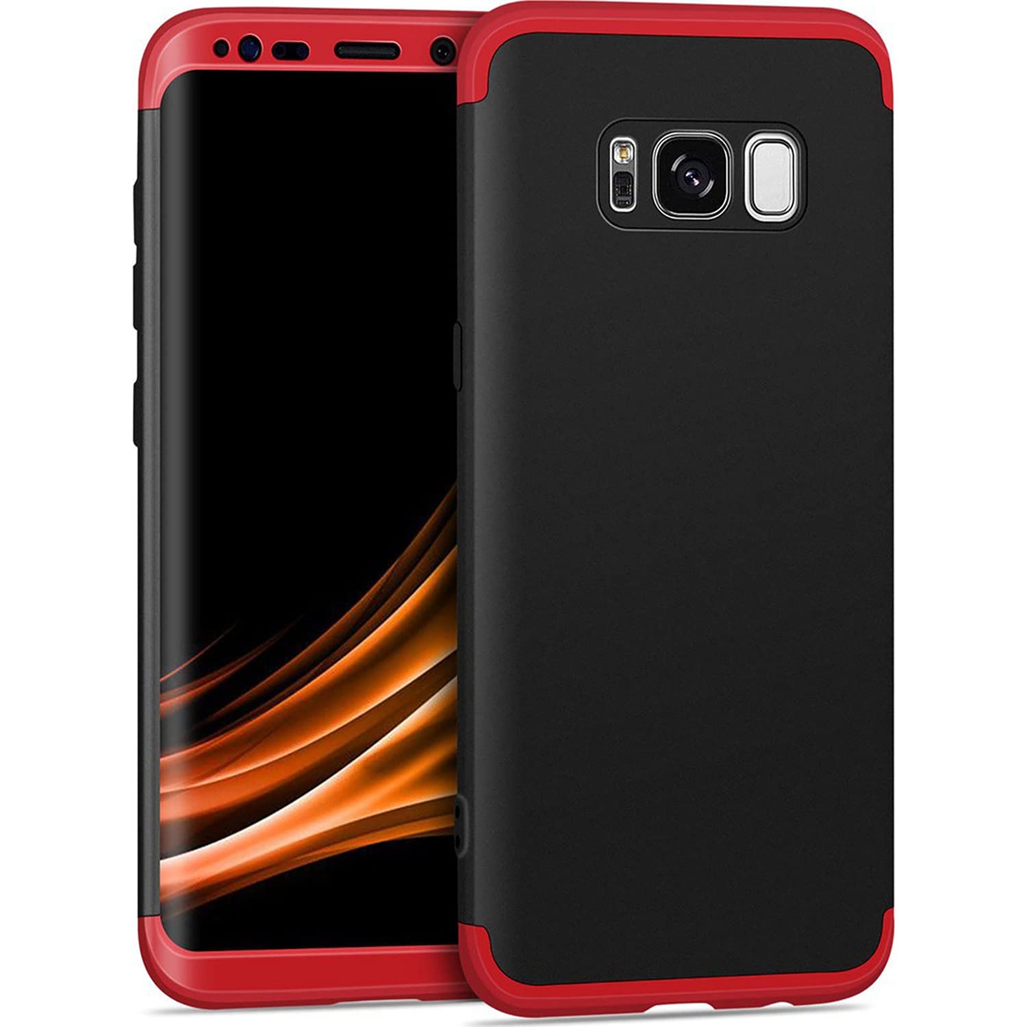 Zore Samsung Galaxy S8 Plus ile Uyumlu Kılıf Double Dip AYS 3in1 Sert Rubber Kapak Gold