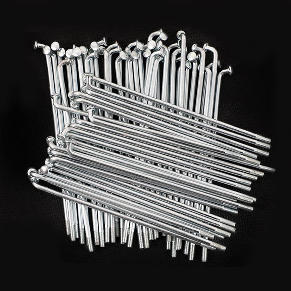 Szprychy rowerowe, Szprychy do rowerów elektrycznych 10G, srebrne, ze stali węglowej, średnica 3,0 mm, motocykli, z 12 szprychami 45-220(215mm)