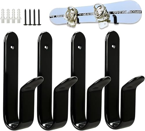 Snowboard Wall Mount Clips, Horizontal Skateboard Wall MountSnowboard Display Stand for Room, Garage