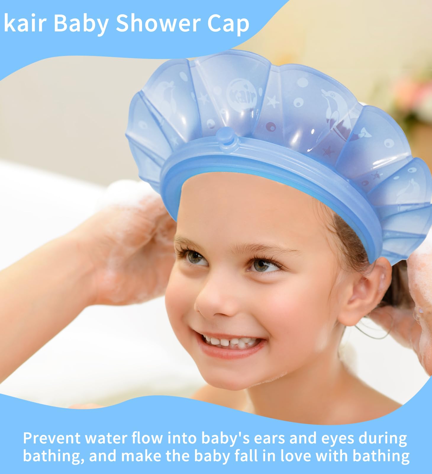 Kair Baby Bath Visor Soft Silicone Shower Cap for Kids