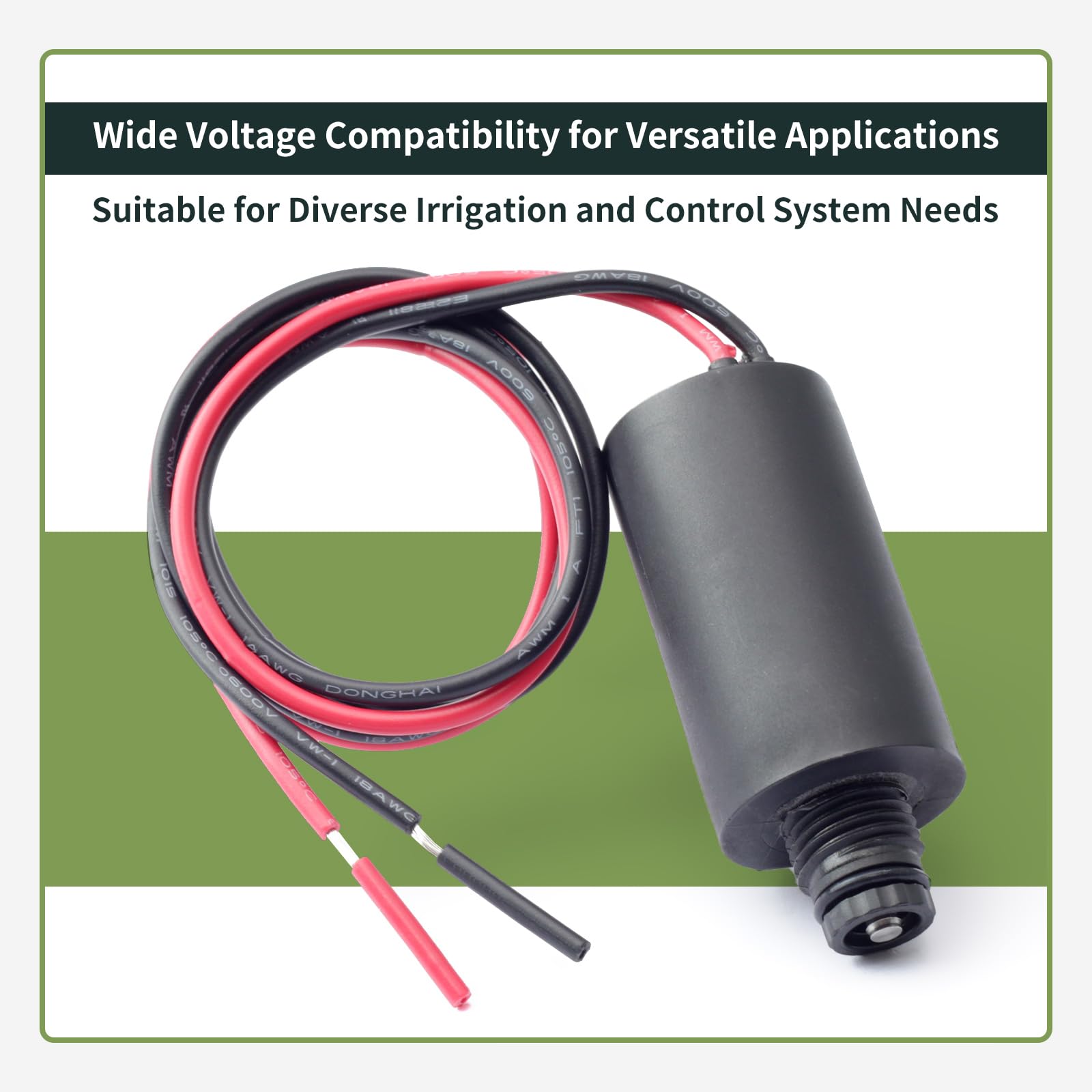 Nuova valvola a solenoide di ricambio 458200 DC per sistemi di irrigazione Hunter per controller ibridi NODE NODE NODE-BT XC Hybrid da 9 V DC (2 pezzi)