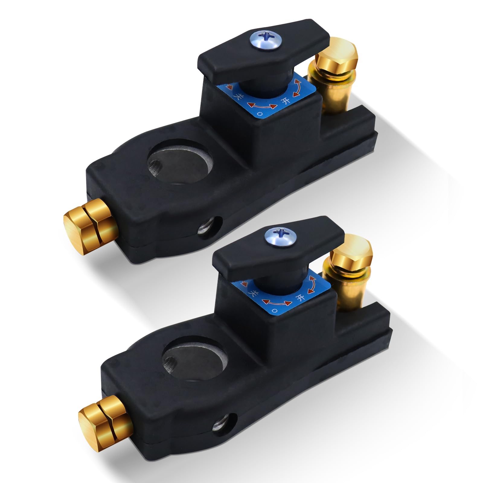 Car Battery Disconnect Switches 12V/24V, Heavy Duty Battery Shut Off Switch, Quick Disconnect Battery Cut Off Universal Switch for Automotive, Rv and Boat (2PC)