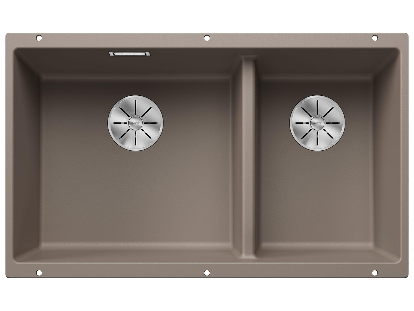 BLANCO SUBLINE 430/270-U – Double Undermount Kitchen Sink for 80 cm Wide Base Units – Made of SILGRANIT – Brown – 523158