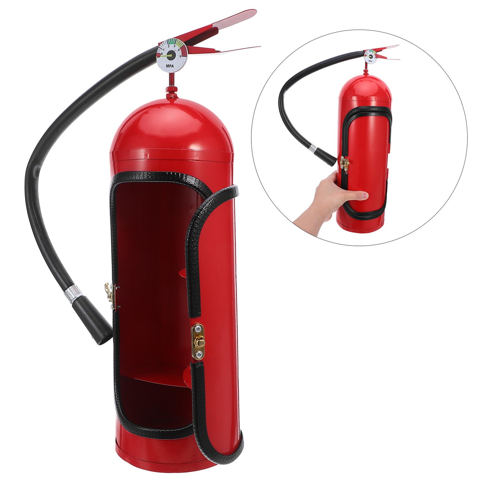 Hohopeti Estintore Per Vino Portabottiglie Da Banco Contenitore In Metallo Per Vino Contenitore Per Estintore Portatile Indipendente Cassa