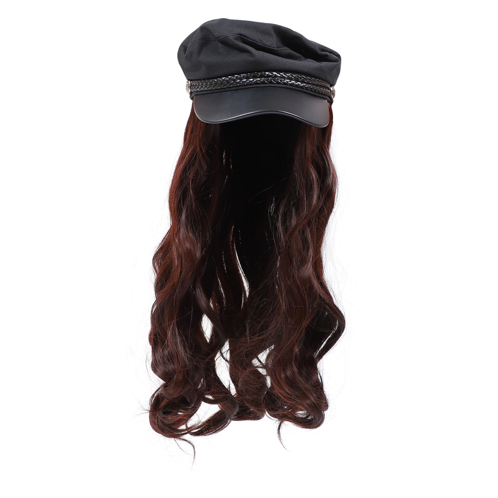 Mikinona Wig Cap for Women Long Curly Wavy Hair Extension Hat Stylish Hair Accessories for Parties and Concerts Autumn Winter Fashion